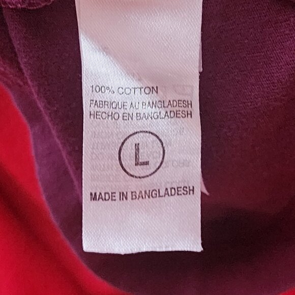 Levi Strauss & Co. Maroon Cotton Short Sleeve White Logo Kids Tee Size L 16/18 - Picture 16 of 16